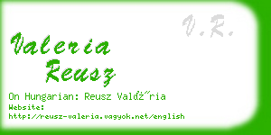 valeria reusz business card